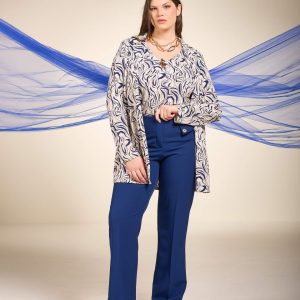 Pantalone con zip e pattine grandi curvy