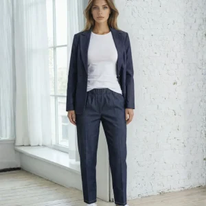 Pantalone con spacchetti in lurex