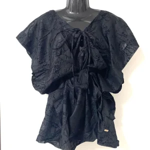 ALVIERO MARTINI 1^ CLASSE PONCHO MARE COPRICOSTUME DONNA NERO