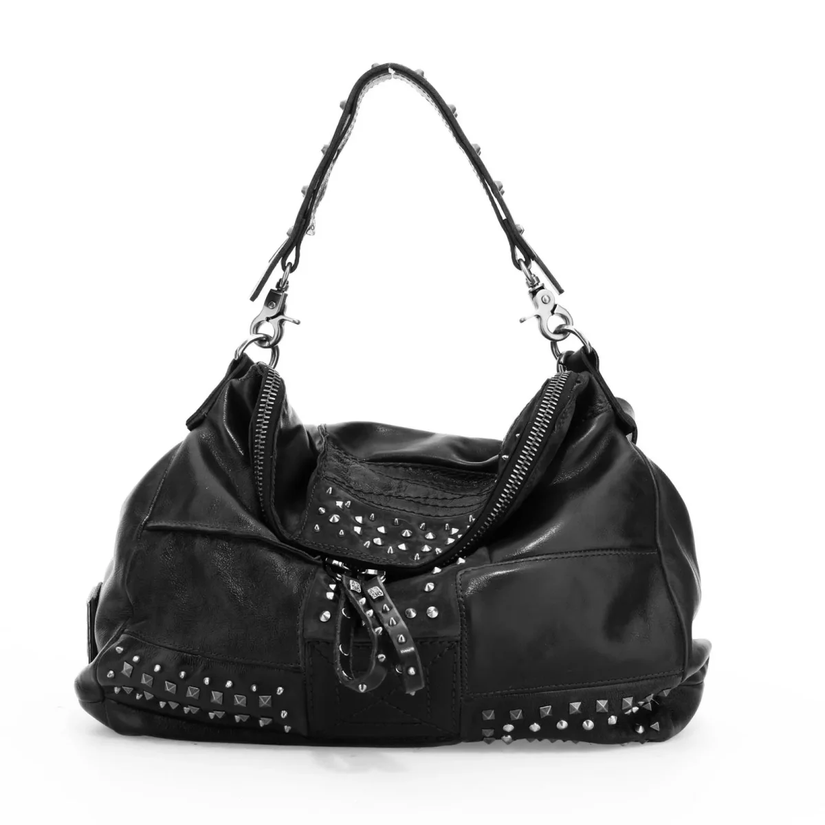 Borsa in pelle donna AS98 200771 Black - immagine 2