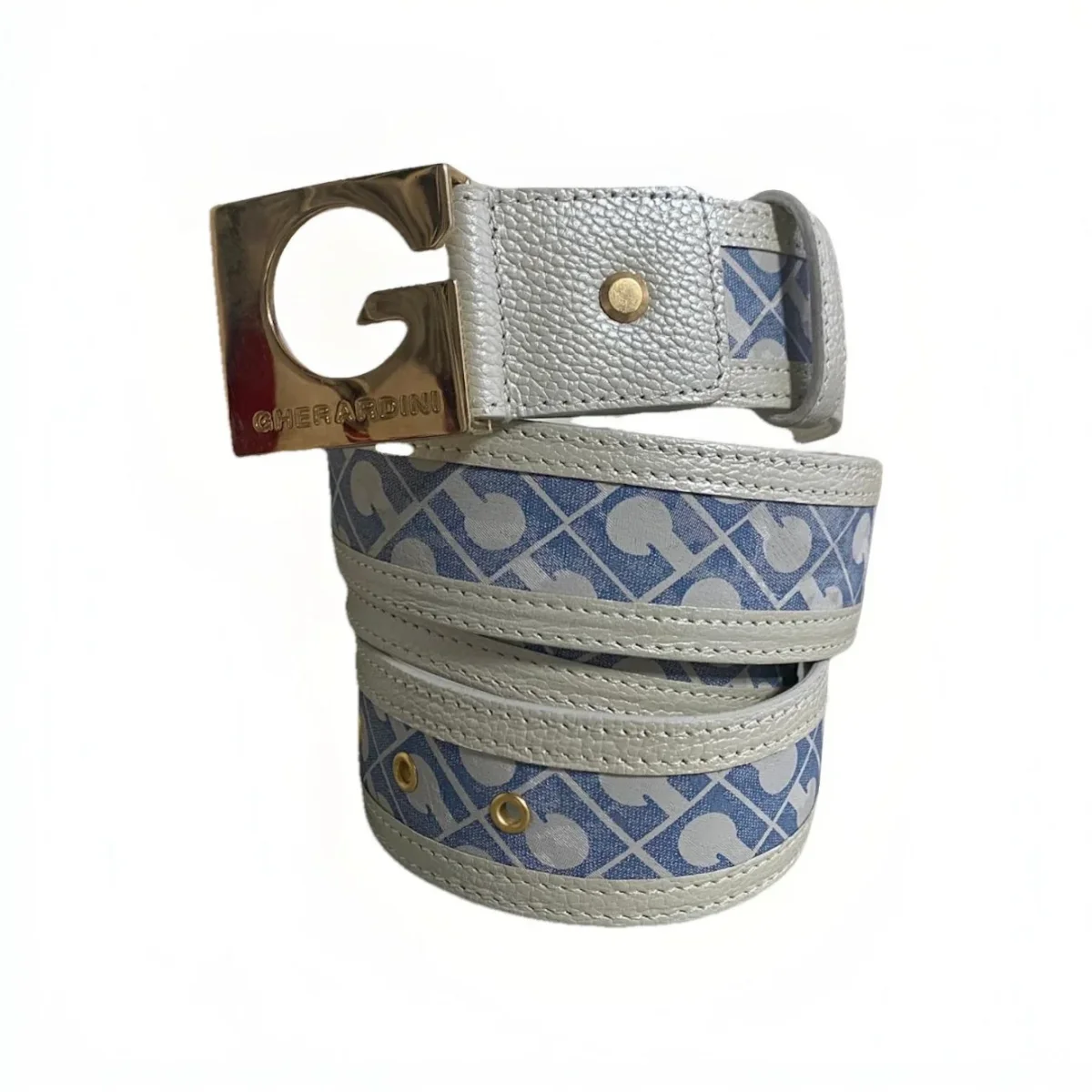 GHERARDINI CINTURA DONNA BIANCA/AZZURRA MONOGRAM - immagine 2