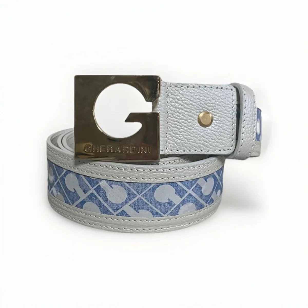GHERARDINI CINTURA DONNA BIANCA/AZZURRA MONOGRAM - immagine 3