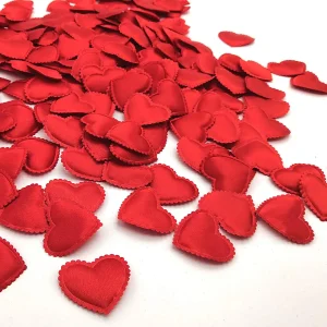 200 pezzi Petali di Cuore in Tessuto Imbottito per Decorazioni Romantiche San Valentino