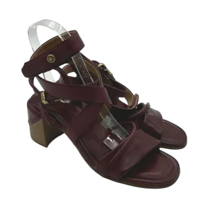 Sandalo tacco pelle donna AS98 Rubino  - B96002 -
