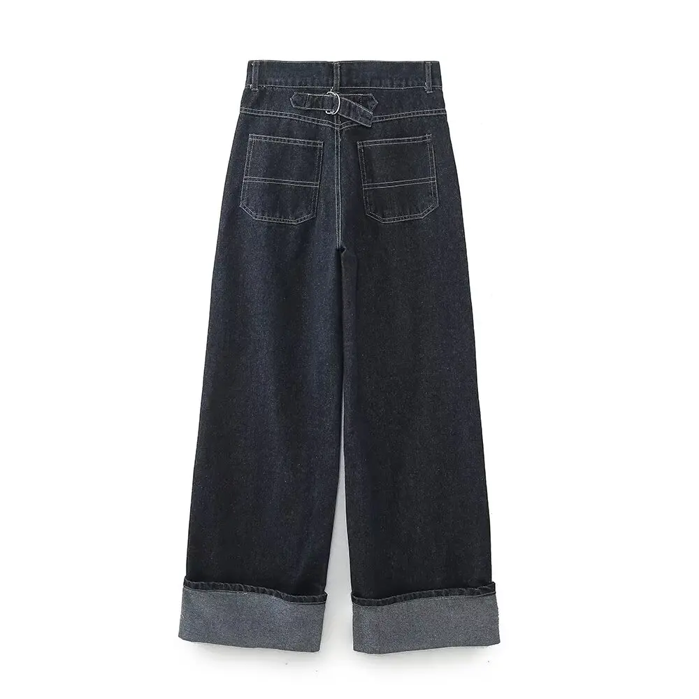 Tuta denim donna 2026 ‒ giacca single-breasted + pantalone wide-leg in denim, completo qualità premium - immagine 5