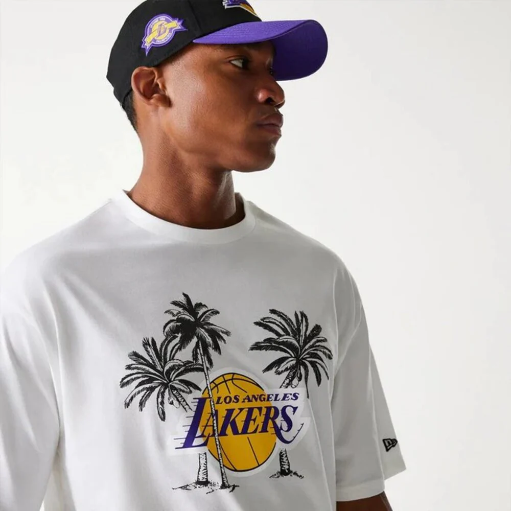 New Era T-Shirt NBA Palm Tree Os Tee Loslak Uomo 60667727 - immagine 3