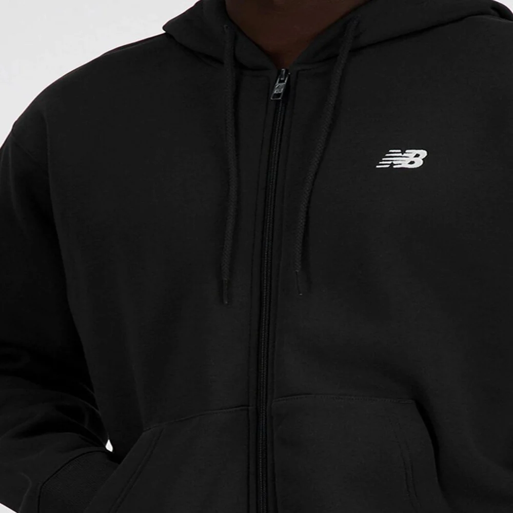 New Balance Felpa Sport Essentials Logo Fleece Fullzip Uomo MJ41502BK - immagine 5