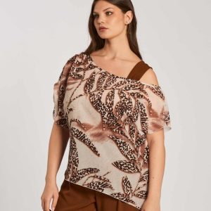 Casacca asimmetrica con punta e spallina curvy