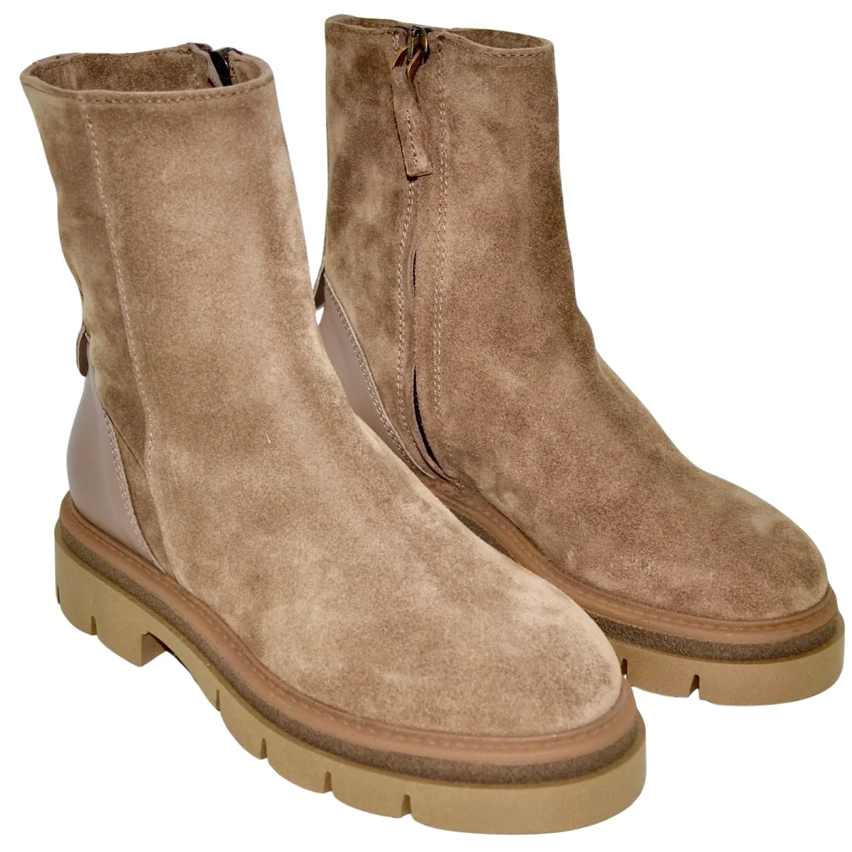 Vertice stivaletti donna pelle marrone Made in Italy - immagine 3