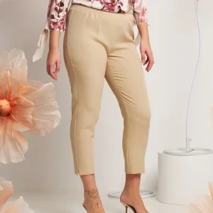 Pantalone con elastico e spacchi curvy