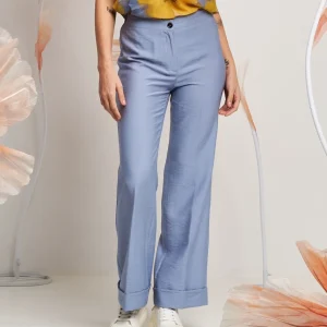 Pantalone in viscosa effetto mosso