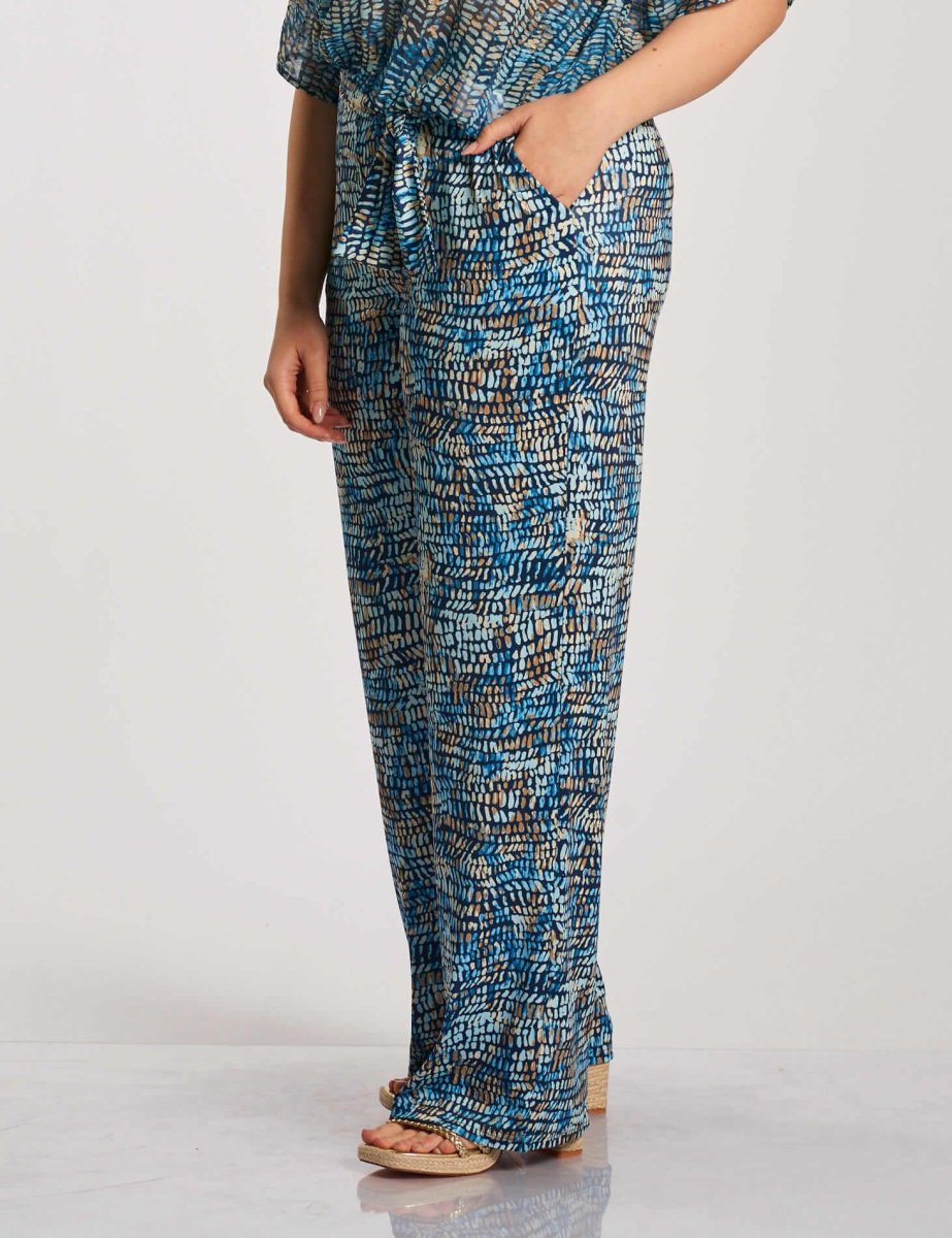 Pantalone largo con elastico e tasche - immagine 4