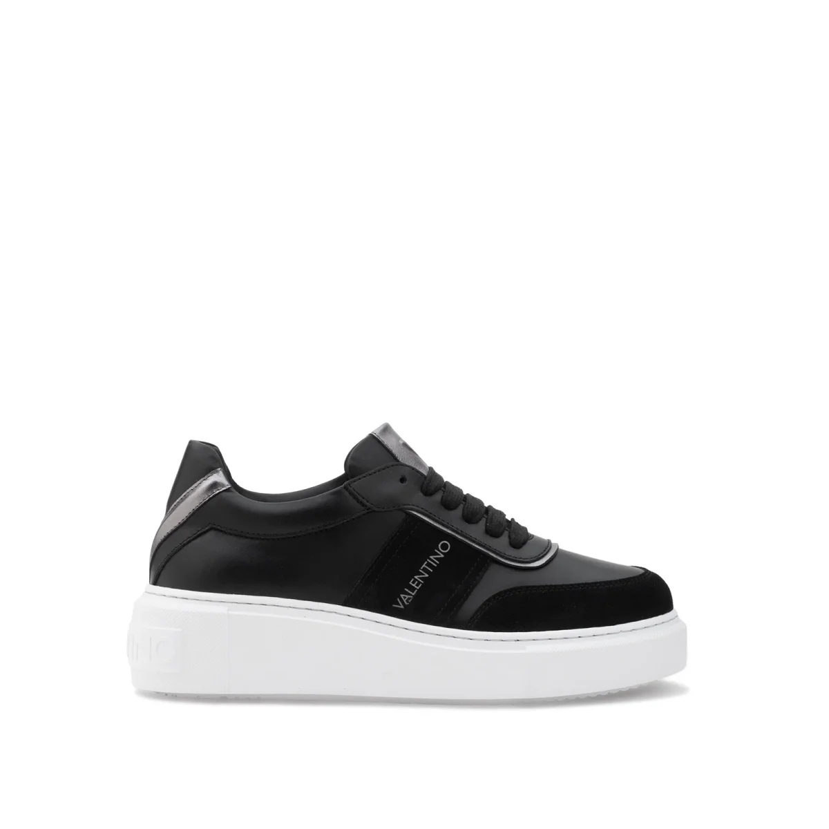 VALENTINO Sneaker BaragaS Black pelle e camoscio - immagine 2